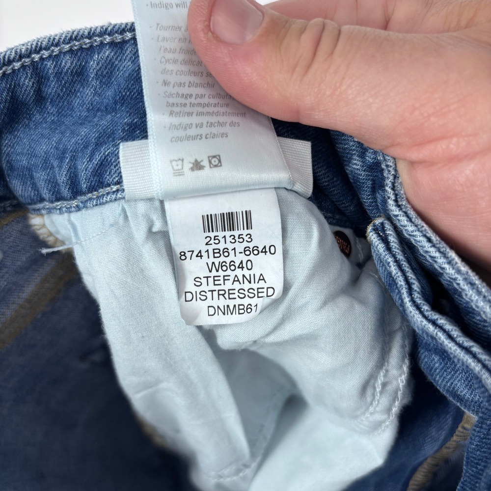 Paige Sasha Jeans Womens 28 Blue High Rise Wide Leg Stefania Distressed Denim - Picture 9 of 10